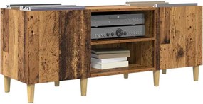 vidaXL Ντουλάπι δίσκων βινυλίου Παλιό Ξύλο 121 x 38 x 48 cm