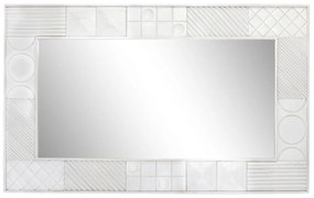 Τοίχο καθρέφτη DKD Home Decor Λευκό Σύγχρονη Ρόμπος 154 x 4 x 94 cm