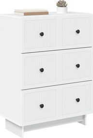 vidaXL Ντουλάπι με Συρτάρια Λευκό 66 x 34,5 x 90 εκ Επεξεργασμένο Ξύλο