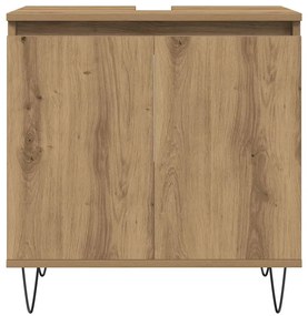 vidaXL Ντουλάπι Μπάνιου Δρυς τεχνίτης 58 x 33 x 60 εκ από Επεξεργ Ξύλο