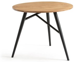 Crueso Oak-Topped Round Table, Seats 3