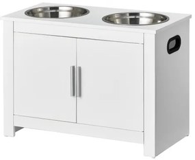 VEVOR Pet Feeding Station w/ 2 Elevated Dog Bowls Dog Food &amp; Toy Storage Cabinet