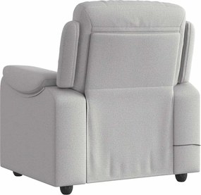 vidaXL καρέκλα ανάκλισης μασάζ Cloud Grey Fabric