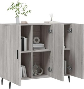vidaXL Ντουλάπι Γκρι Sonoma 90 x 34 x 80 εκ. από Επεξεργασμένο Ξύλο