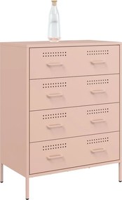 vidaXL Ντουλάπι Ροζ 68x39x89 εκ. από Ατσάλι