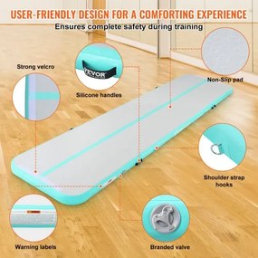 VEVOR 13FT Air Track Inflatable Training Tumbling Gymnastics Gym Mat with Pump