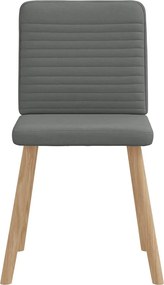 vidaXL Καρέκλες Τραπεζαρίας 4 τεμ Σκούρο Γκρι Υφασμάτινες