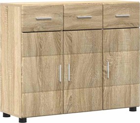vidaXL Πλαϊνό γραφείο με ράφι FLORIN Δρύς Sonoma 88,5 x 30,5 x 73 εκ