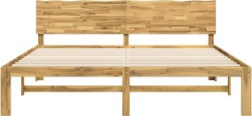 vidaXL Διπλό Κρεβάτι με Κεφαλάρι ROSTOCK Λευκό 200 x 200 cm