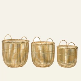 Beauty Home ΚΑΛΑΘΙΑ ΜΠΑΜΠΟΥ 38 x 35 cm ΣΕΤ 3 ΤΜΧ