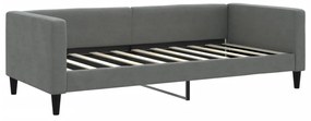 vidaXL Καναπές Κρεβάτι Συρόμενος Σκούρο Γκρι 90x190 εκ Ύφασμα Συρτάρια