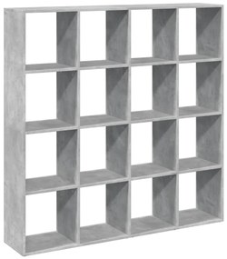 vidaXL Βιβλιοθήκη Γκρι Σκυρ. 137,5x29x137,5 εκ. Επεξεργασμένο Ξύλο