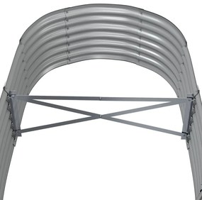 vidaXL Ζαρντινιέρα Γκρι 152x80x36 εκ. Γαλβανισμένος χάλυβας