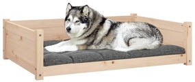 vidaXL Κρεβάτι Σκύλου 105,5x75,5x28 εκ. από Μασίφ Ξύλο Πεύκου