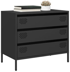 vidaXL Ντουλάπι Μαύρο 68x39x58,5 εκ. από Χάλυβα Ψυχρής Έλασης