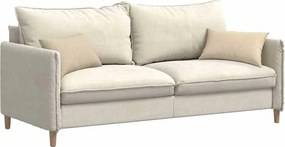 vidaXL Μαξιλάρι Καναπέ 2 pcs Κρεμ 50 x 30 cm ύφασμα