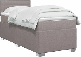 vidaXL Κρεβάτι box spring με στρώμα Taupe 80 x 200 cm Ύφασμα