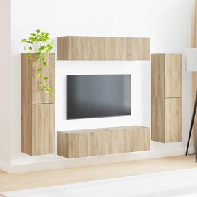 vidaXL Σετ επίπλου τηλεόρασης 8 pcs Δρύς Sonoma Επεξεργασμένο ξύλο