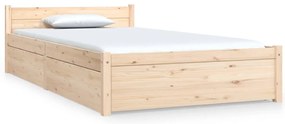 vidaXL Πλαίσιο Κρεβατιού με Συρτάρια 90 x 190 εκ Single
