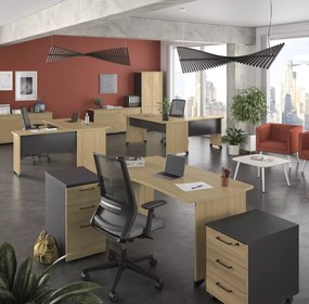 Συρταριέρα Τροχήλατη Drawzy-Φυσικό – Ανθρακί