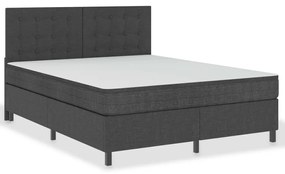 vidaXL Κρεβάτι Boxspring Σκούρο Γκρι 180 x 200 εκ. Υφασμάτινο