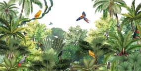 Canopy Jungle Ταπετσαρια Τοιχου Πρασινο Επιθυμητη Διασταση