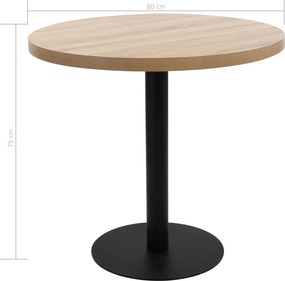 vidaXL Τραπέζι Bistro Ανοιχτό Καφέ 80 εκ. από MDF