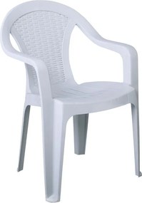 INTEX Πολυθρόνα Κήπου Στοιβαζόμενη, PP Άσπρο   1τμχ