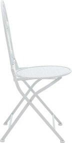 Τραπεζαρία Walen pakoworld σετ 3τεμ μέταλλο λευκό