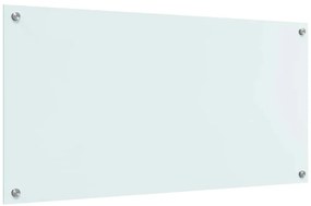 vidaXL Πίσω Πάνελ Κουζίνας Λευκό 100 x 50 cm σκληρυμένο γυαλί