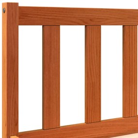 vidaXL Σκελετός Κρεβατιού Χωρίς Στρώμα Καφέ 140x190 Μασίφ Ξύλο Πεύκου