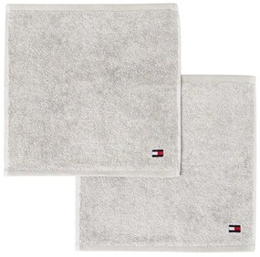 Πετσέτες Legend 220876 (Σετ 2τμχ) Silver Tommy Hilfiger Σετ Πετσέτες 30x30cm 100% Βαμβάκι