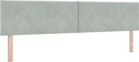 vidaXL Κρεβάτι Box Spring με Στρώμα και LED Ανοιχτό γκρι 200 x 200 cm
