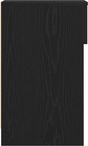 vidaXL Κομοδίνο με συρτάρι Μαύρη βελανιδιά 20x36x60 cm
