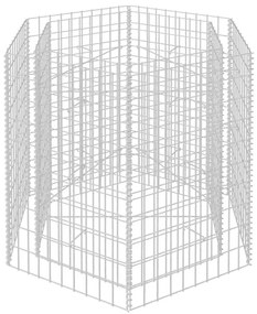 vidaXL Συρματοκιβώτιο - Γλάστρα Υπερυψωμένη Εξάγωνη 100 x 90 x 100 εκ.