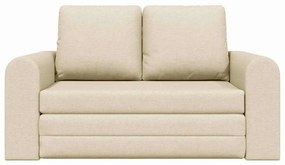 vidaXL Κρεβάτι καναπές Κρεμ 148 x 71 x 83 εκ. ύφασμα