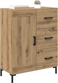 vidaXL Πλαϊνό γραφείο με συρτάρι artisan δρυς 69.5 x 34 x 90 εκ.