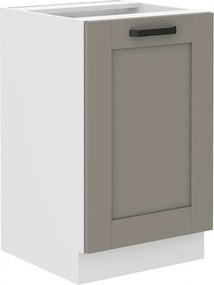 Επιδαπέδιο ντουλάπι νεροχύτη Nelor 50 ZL 1F BB-Γκρι σπέσιαλ - Λευκό