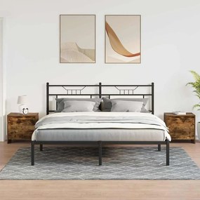 vidaXL Κομοδίνα 2 Τεμ. Καπ. Δρυς 45x34x44,5 εκ. από Επεξεργασμένο Ξύλο