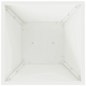vidaXL Γλάστρα Πυλώνας Λευκό 35 x 35 x 73 εκ. Ατσάλι