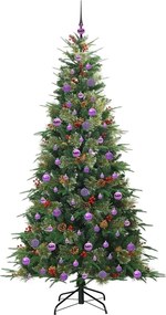 vidaXL Τεχνητό Χριστουγεννιάτικο Δέντρο με Άξονα Πράσινο 210 cm