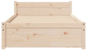 vidaXL Πλαίσιο Κρεβατιού 90 x 190 εκ. από Μασίφ Ξύλο Single