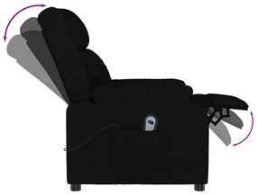 vidaXL Πολυθρόνα με Ανύψωση Μαύρη Υφασμάτινη