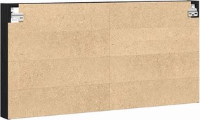 vidaXL Βιτρίνα με ράφι Μαύρη Οξυά 100 x 8,5 x 50 cm Επεξεργασμένο ξύλο