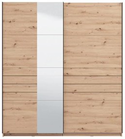 Ντουλάπα Συρόμενη VEYMONT 200 OG με Καθρέπτη Artisan Oak 195x61x218εκ. 195x61x218 εκ.