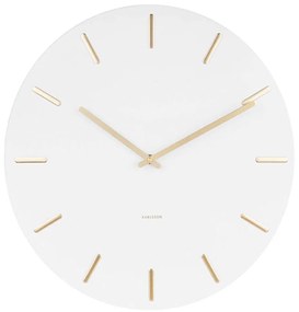 Ρολόι Τοίχου Charm KA5716WH Φ45cm Μεταλλικό White Karlsson Ατσάλι