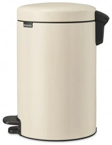 Κάδος απορριμμάτων με πεντάλ Brabantia NewIcon 1005531, 12 L, Ομαλό κλείσιμο, Αντιολισθητική βάση, Μπεζ