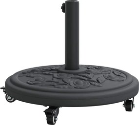 vidaXL Βάση ομπρέλας Art Deco Μαύρο Ø 45 x 39,5 εκ Σίδερο