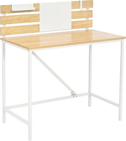 Γραφείο (90x52x99) Spitishop Muse Natural/White