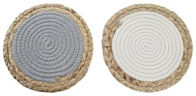 Σουπλά DKD Home Decor Άτομο βαμβάκι ίνα (20 x 20 x 1 cm) (x2)